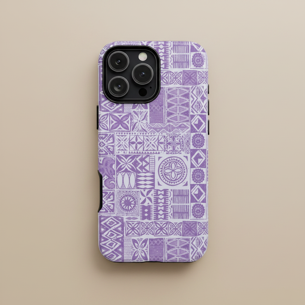 Lavender Elei Tough Phone Case by WOYC for iPhone 17, glossy and protective, designed for AU, NZ, and USA markets.
