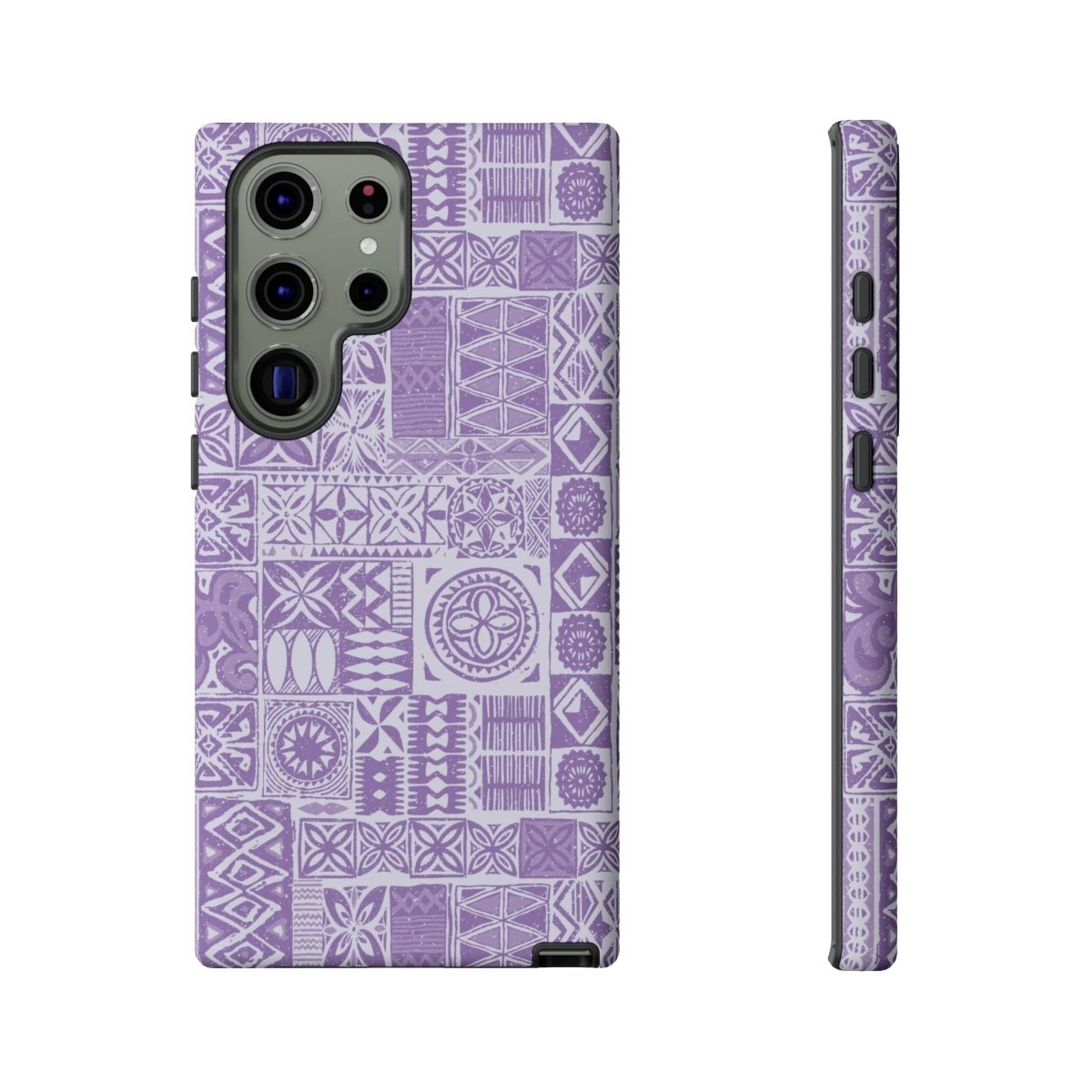 Glossy lavender Elei tough phone case for iPhone 17, durable protective cover by Printify with vibrant design.