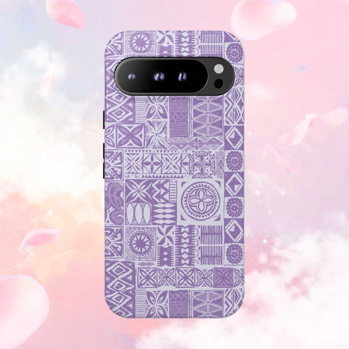 Lavender Elei tough phone case for iPhone 17 by Printify, featuring a glossy finish and durable protection.