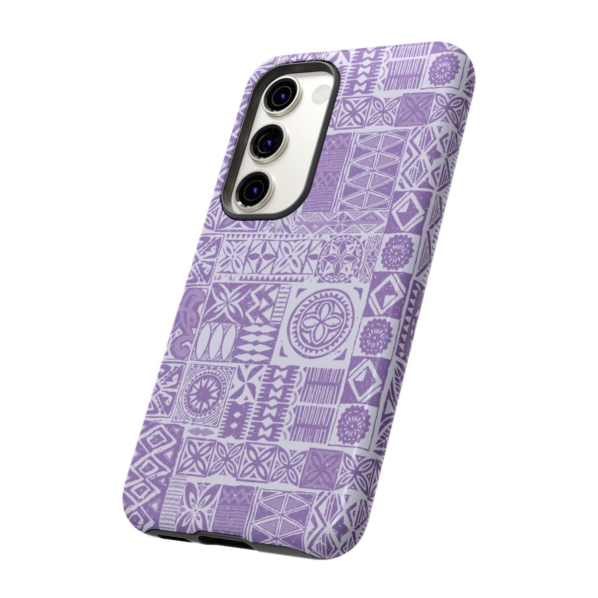Glossy lavender Elei Tough Phone Case for iPhone 17, designed for AU, NZ, and USA, by Printify.