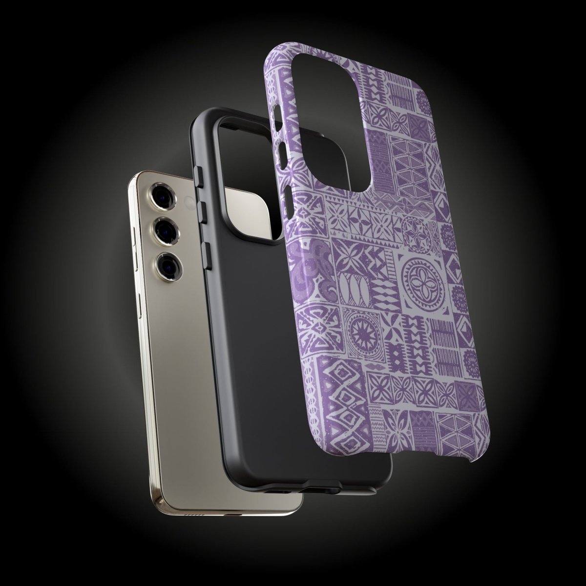 Lavender Elei tough phone case for iPhone 17, glossy finish, durable protection, designed by Printify for AU/NZ/USA markets.