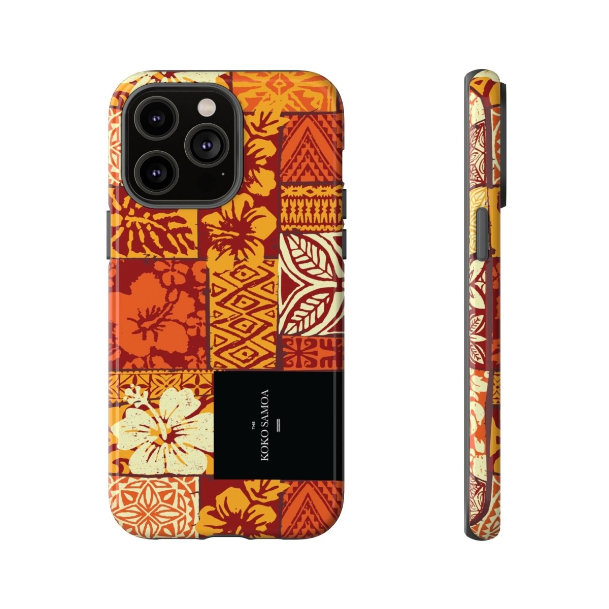 WOYC tough phone case for iPhone 17 featuring Sataoa Sunrise design, glossy finish, durable protection for AU, NZ, and USA models.