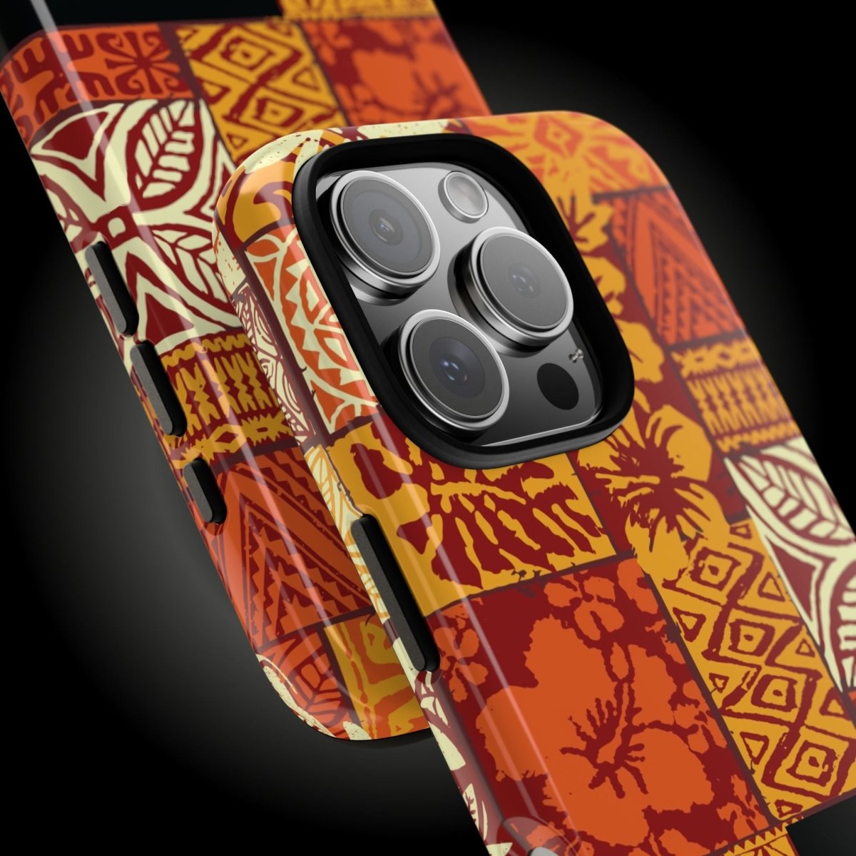 WOYC Tough Phone Case for iPhone 17 featuring Sataoa Sunrise design, glossy finish, durable protection, suitable for AU/NZ/USA markets.