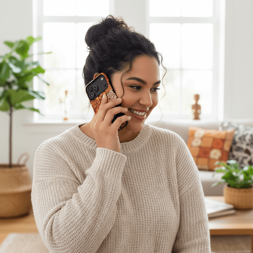 WOYC Tough Phone Case for iPhone 17 featuring Sataoa Sunrise design, glossy finish, durable protection for AU/NZ/USA markets.