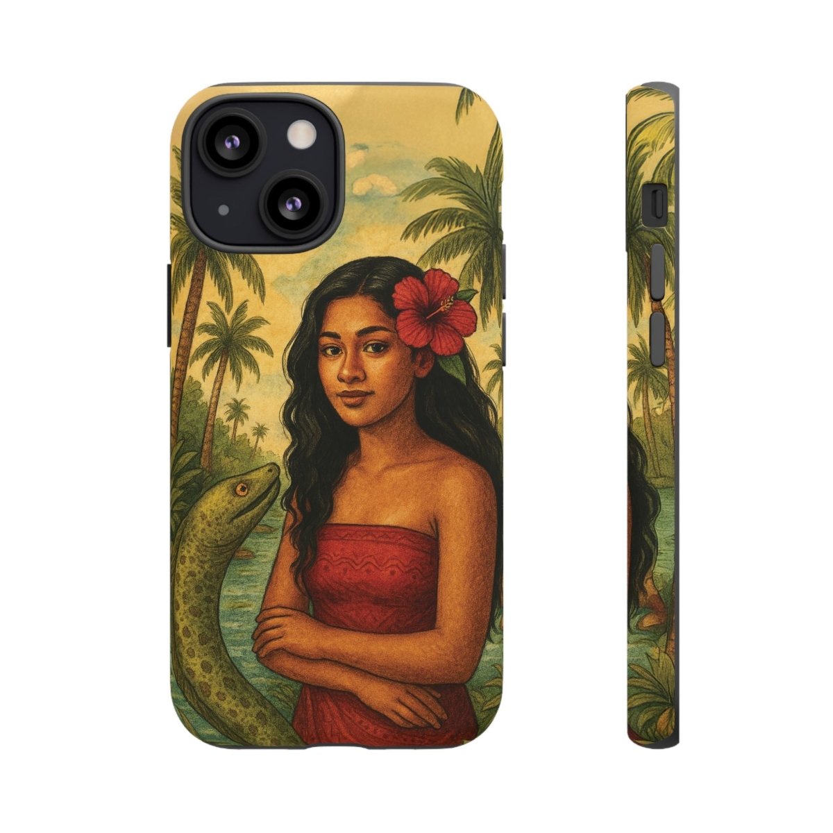 Glossy Tough Phone Case for iPhone 17 featuring Sina & The Eel design, designed for AU, NZ, and USA markets.