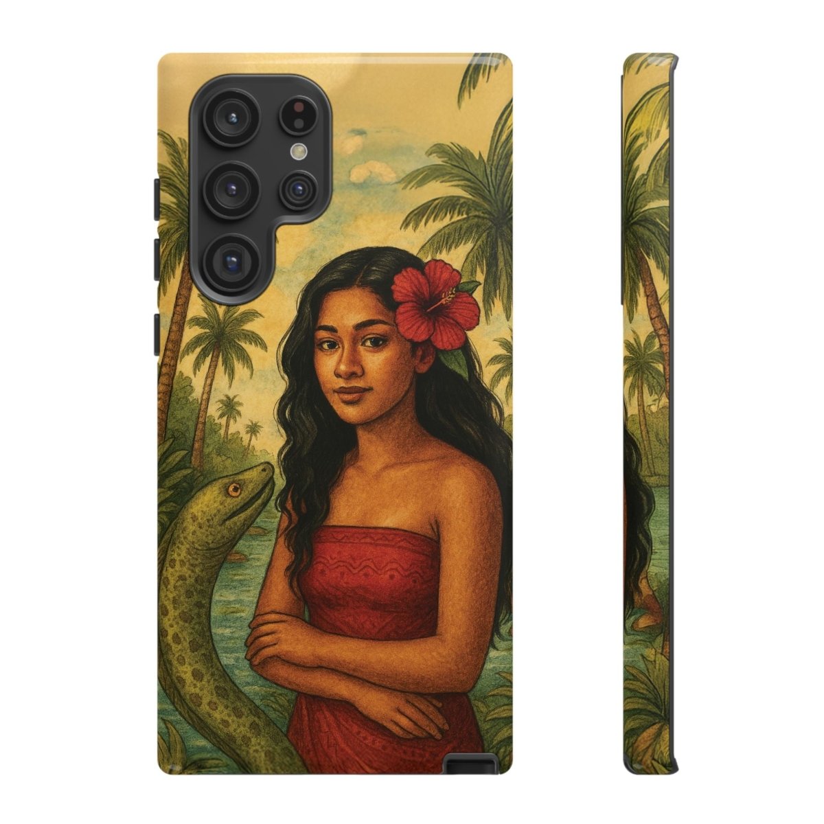Glossy Tough Phone Case by WOYC featuring Sina & The Eel design for iPhone 17, durable protection for AU, NZ, and USA.