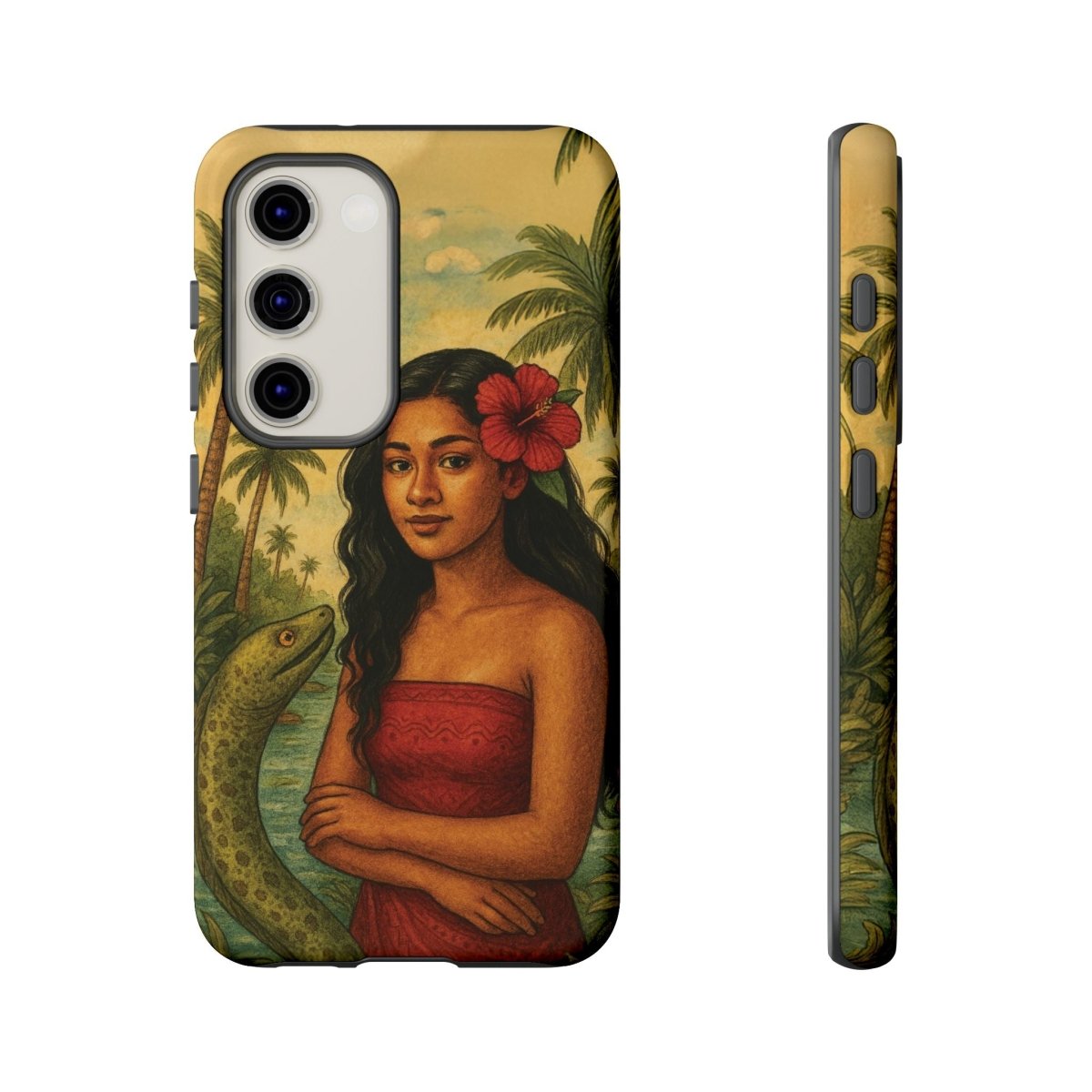 Glossy Tough Phone Case for iPhone 17 by WOYC featuring Sina & The Eel design, durable and protective for AU, NZ, and USA.