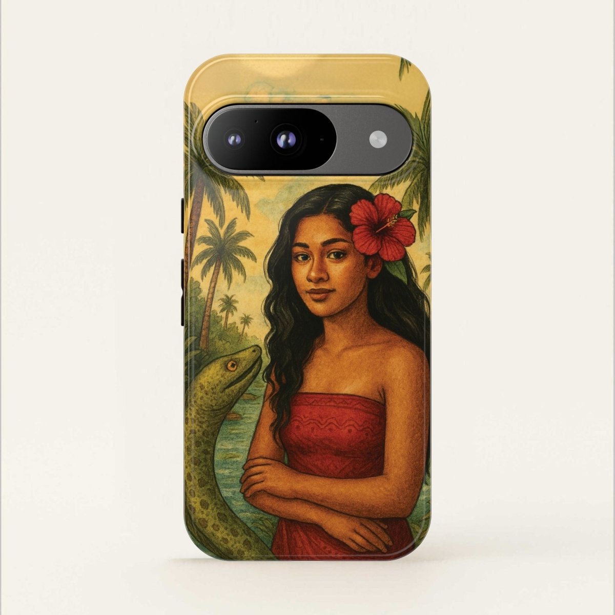 Glossy tough phone case for iPhone 17 featuring Sina & The Eel design by WOYC, ideal for AU, NZ, and USA.