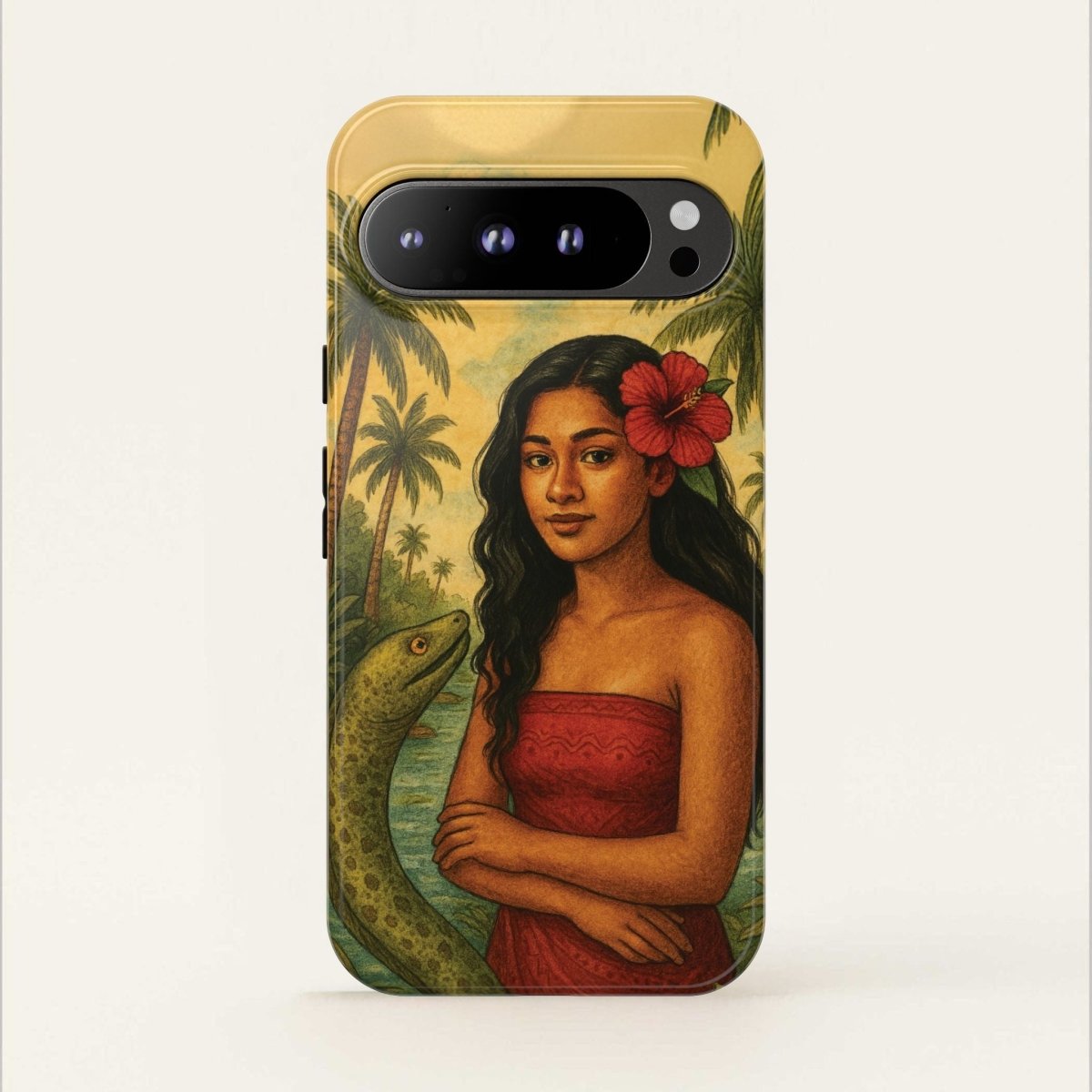 Glossy Tough Phone Case by WOYC featuring Sina & The Eel design for iPhone 17, durable protective cover in AU, NZ, and USA styles.