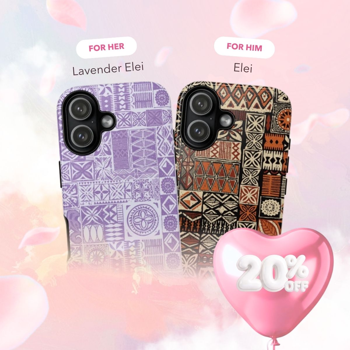 Gift Set - Elei Duo - Matching Phone Cases - AU/NZ/USA - The Koko Samoa