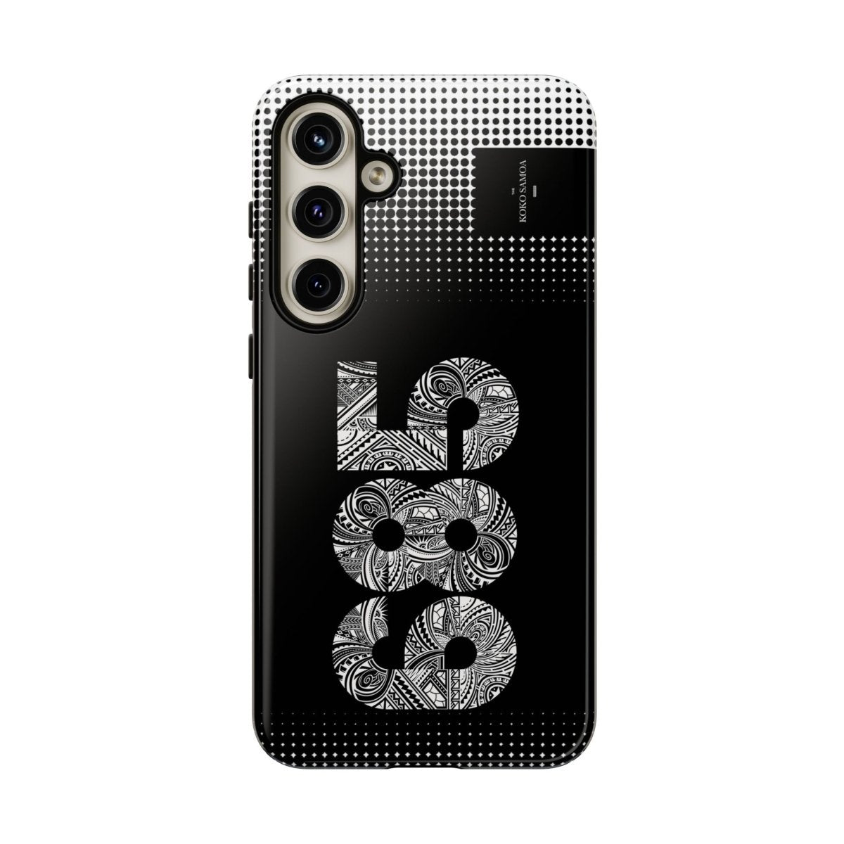 Samsung Galaxy S25 tough phone case by Printify, glossy protective cover with rugged design for durability in AU, NZ, and USA.