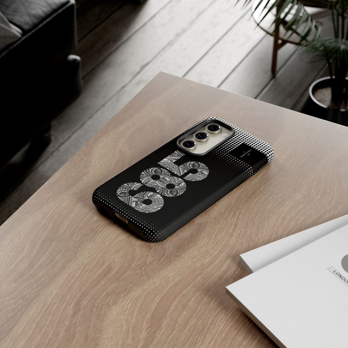 Samsung Galaxy S25 tough phone case by Printify, glossy finish, durable protective cover for Samsung smartphones.
