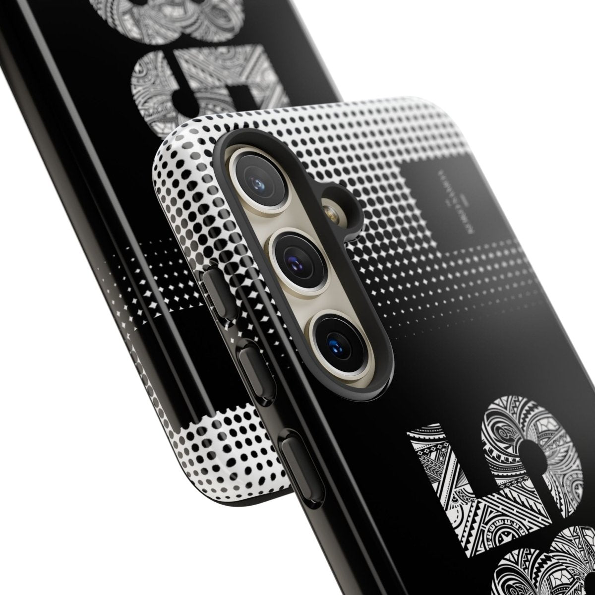 Samsung Galaxy S25 tough phone case, glossy finish with protective design for durable smartphone protection.