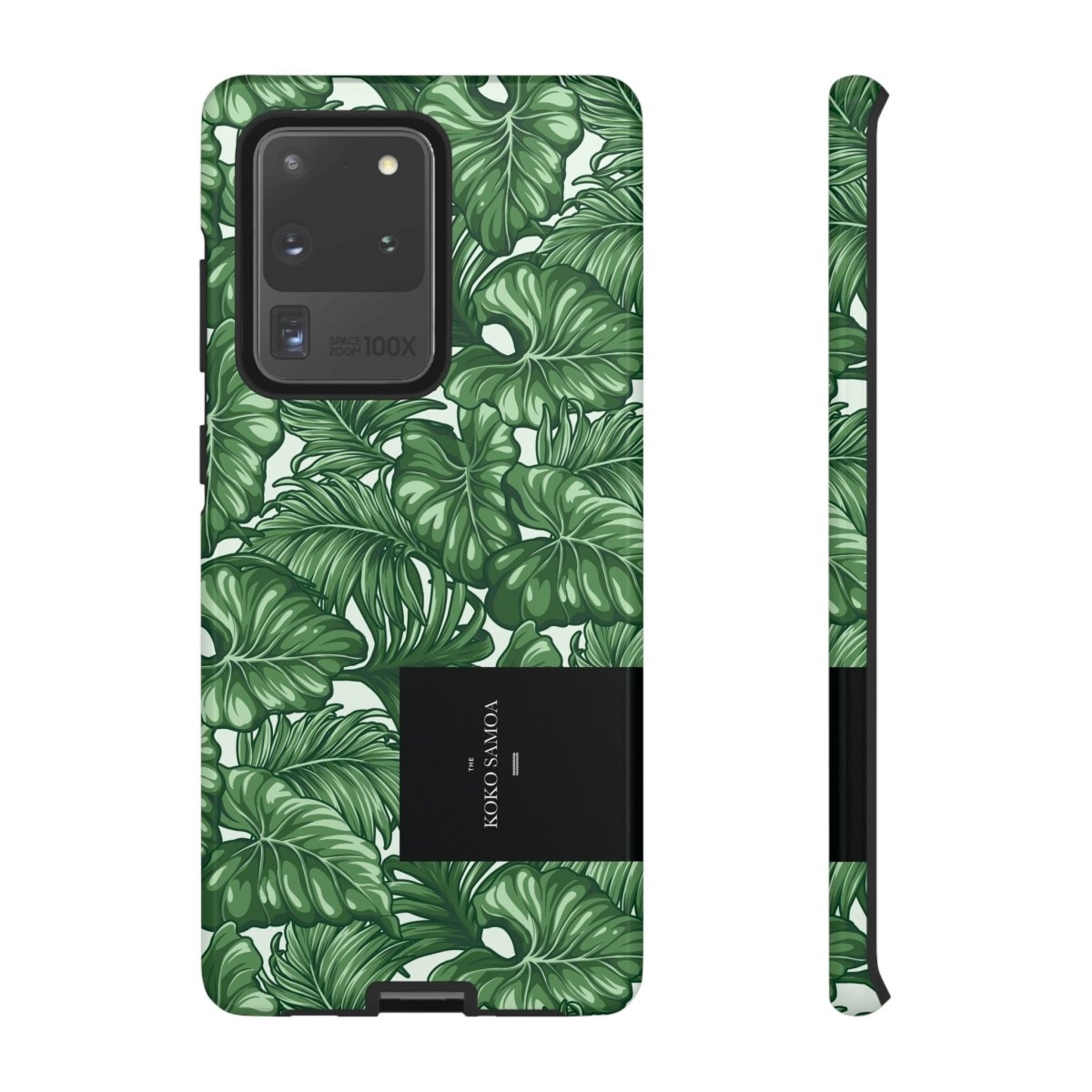Samsung Galaxy S25 tough phone case by WOYC, glossy Saoluafata Canopy design, durable protective cover for AU, NZ, and USA.
