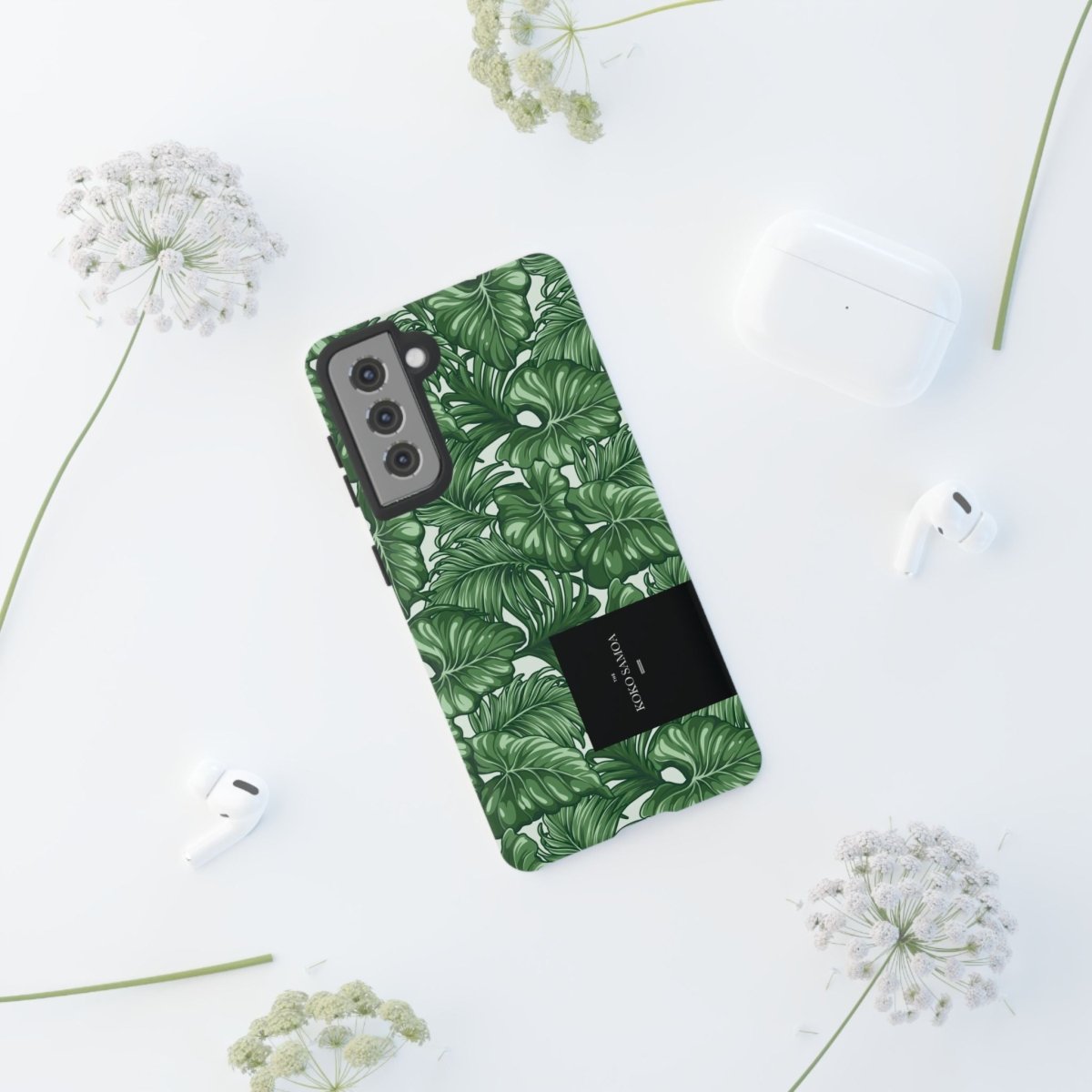 Samsung Galaxy S25 tough phone case by WOYC, glossy Saoluafata Canopy design, durable protective cover for AU, NZ, and USA regions.