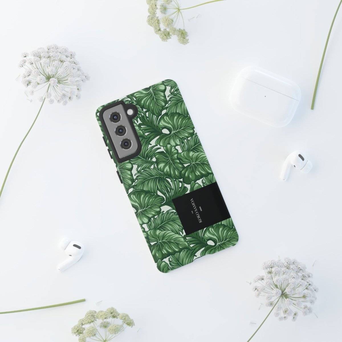 Samsung Galaxy S25 tough phone case by WOYC, glossy Saoluafata Canopy design, durable protection for AU, NZ, and USA models.