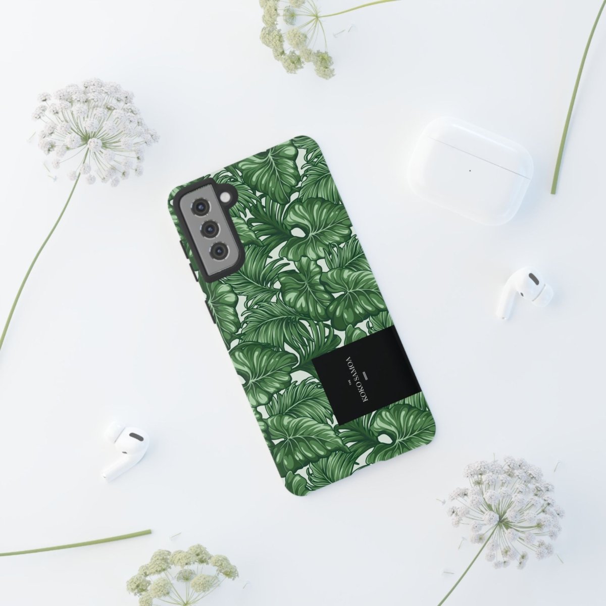 Samsung Galaxy S25 tough phone case by WOYC, glossy Saoluafata Canopy design, durable protective case for AU, NZ, and US markets.