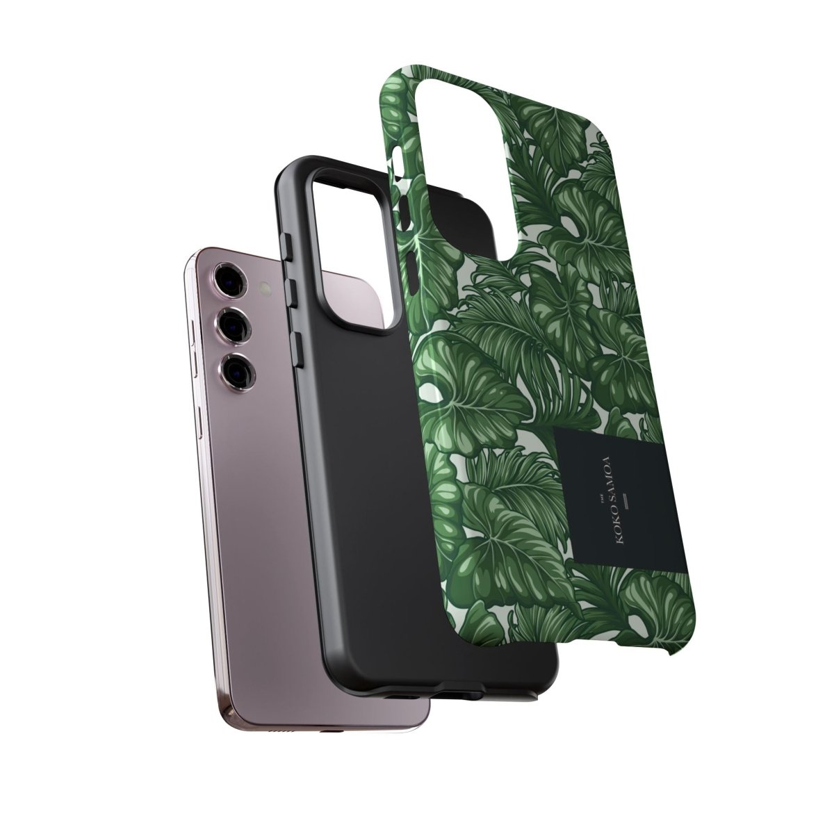 Samsung Galaxy S25 tough phone case by WOYC with glossy Saoluafata Canopy design, rugged protection for AU, NZ, and US markets.