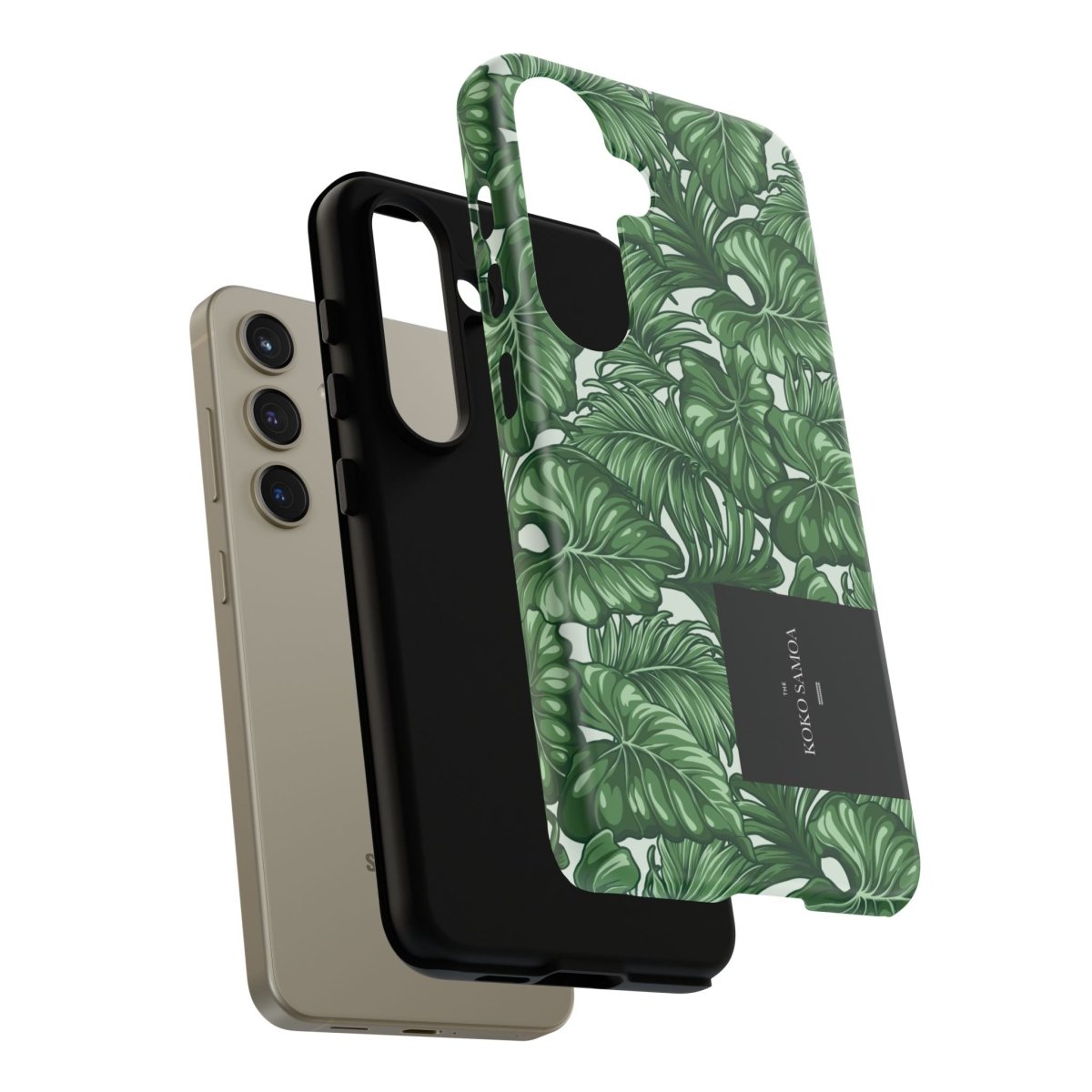 Samsung Galaxy S25 tough phone case by WOYC with glossy Saoluafata Canopy design, durable protection for AU, NZ, and USA markets.