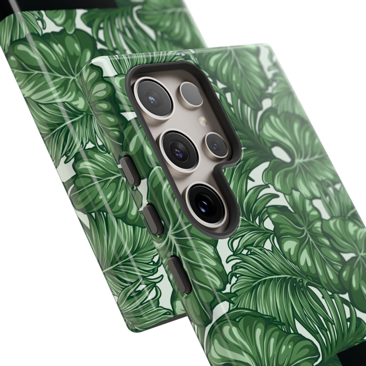 Samsung Galaxy S25 tough phone case by WOYC with glossy Saoluafata Canopy design, durable protection for AU, NZ, and USA markets.