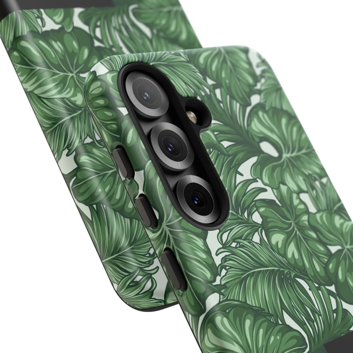 Samsung Galaxy S25 tough phone case by WOYC, glossy Saoluafata Canopy design, rugged protection for AU, NZ, and USA models.