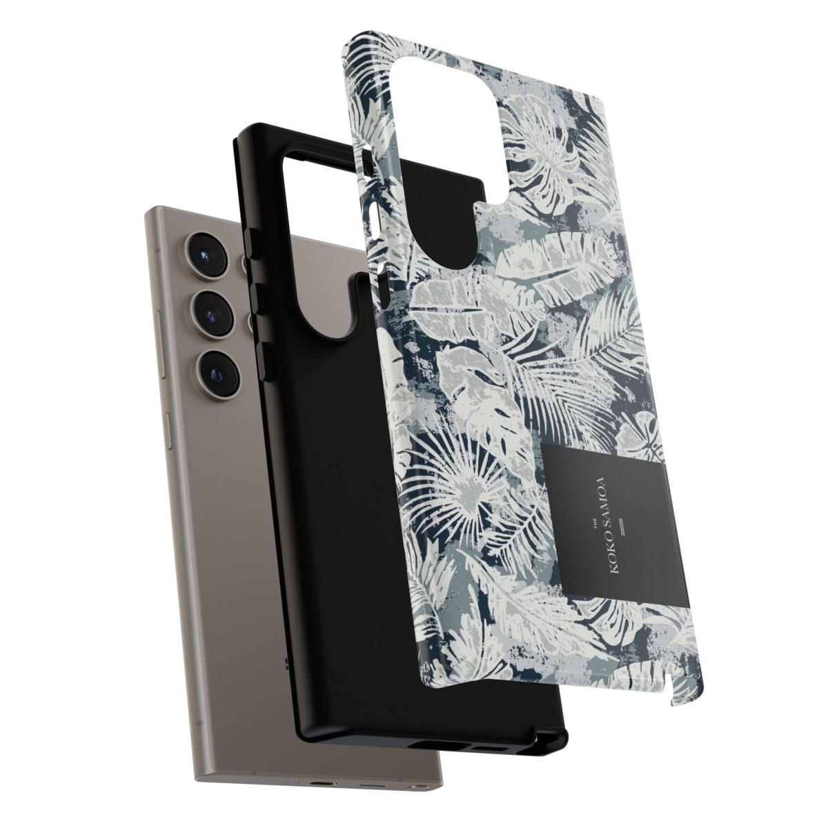 Samsung Galaxy S25 tough phone case by WOYC in Tiavi Mist with a glossy finish, designed for durability and protection.